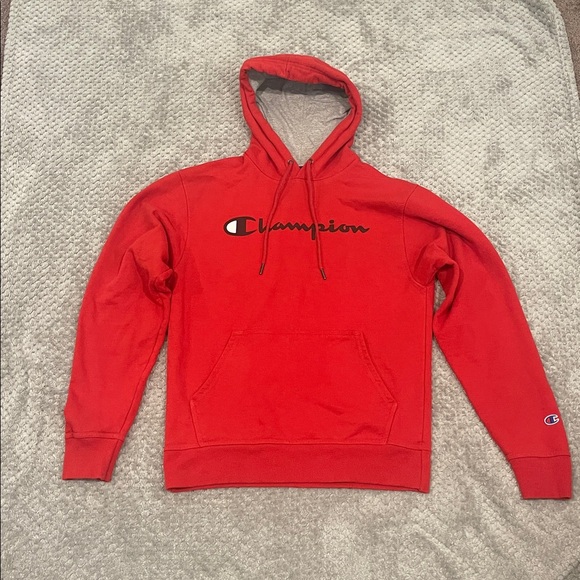 Adult Red Champion Hoodie Sweatshirt - Picture 3 of 4